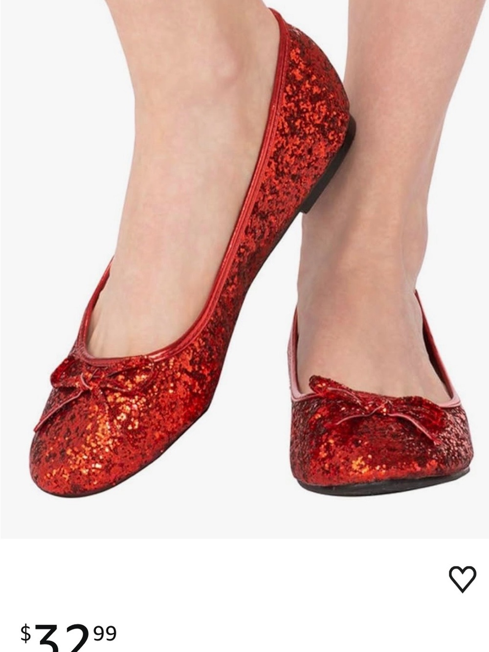 Red glitter shoes
